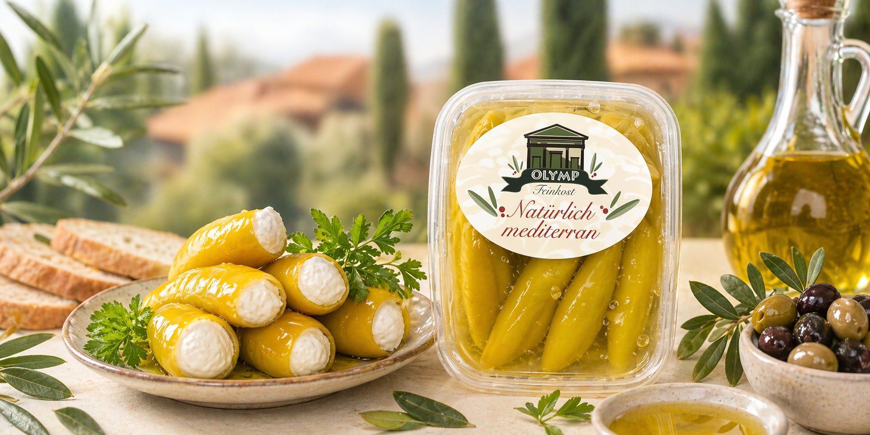 Gefüllte Peperoni mit Frischkäse